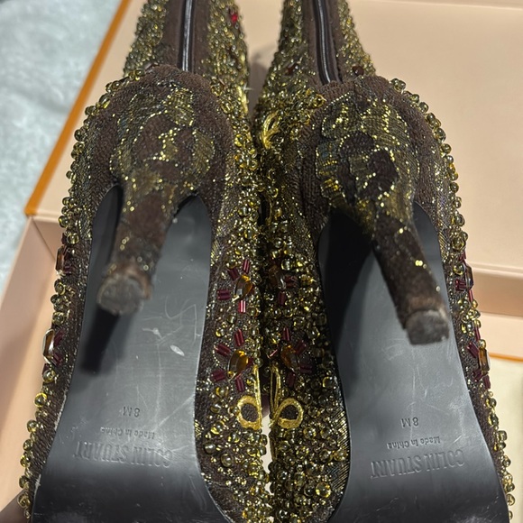 Vintage Colin Stuart Embroidered Beaded beautiful Boots not box size 8 - Picture 11 of 17